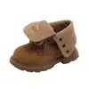 Botas Retro Británicas para Niños 2025 Otoño e Invierno Nuevo Estilo Zapatos para Bebés y Niños Pequeños Hombres y Mujeres Botas Pequeñas de Cuero Versátiles de Moda