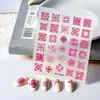 Novo Adesivo de Unha Estilo Étnico Pintado à Prova d'Água 5D Boêmio Adesivo Decorativo de Cor em Relevo para Nail Art Adesivo