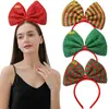 Comercio Exterior Nueva Diadema Diaria Hecha a Mano Diadema Navideña Europea y Americana Diadema de Lazo Color Fiesta Diadema Infantil