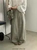 Imagina SAILORMOON Otoño Estilo Coreano Simple Versátil Adelgazantes Cubre Cadera Cintura Elástica Pierna Ancha Pantalones Casuales 71732