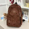 Mochila para mujer, adecuada para estudiantes de secundaria y preparatoria, estilo japonés, con estampado de lazo, ligera y de gran capacidad, ideal para viajar