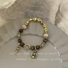 Pulsera de Nicho Personalizada para Pareja Estilo Neutro Pulsera de Lámpara de Aceite de Hoja Vintage Antigua Exquisita Pulsera Versátil Pulsera