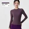 Top de yoga de manga larga para mujer, ajustado, camiseta de fitness que ciñe la cintura, versátil para el uso diario, adelgazante, oculta la grasa corporal y top deportivo reductor de abdomen