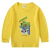 Camiseta de Algodón para Niños Versión Coreana Primavera y Otoño Cuello Redondo Manga Larga Camiseta Básica para Niños y Niñas Camiseta para Bebé