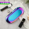 Bandeja de Acero Inoxidable de Alta Calidad para Joyería, Placa Metálica para Cosméticos, Bandeja Ovalada