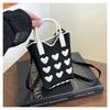 Bolsa Mini para Teléfono Móvil Color Dopamina Bolsa Tejida Xiaozhong Estilo Coreano Combinable de Un Hombro Cruzada Monedero Bolso de Mano