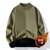 Suéter de cuello medio para hombre Ropa de invierno para hombre Prendas básicas de punto con forro polar para hombre Suéter casual para hombre