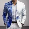 Chaqueta de Traje de Fiesta de Dos Botones con Impresión Digital 3D Top Casual Venta Directa de Fábrica Origen Venta Caliente Transfronteriza Otro