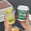2025 Novo Copo de Café Descartável com Tampa Embalagem Comercial Copo para Bebidas Quentes e Frias em Relevo Copo de Papel para Café Universal Impressão