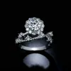 Anillo de Plata de Ley S925 de Suministro en Vivo Transfronterizo Tan Brillante Como las Estrellas 1 Quilate Lujo Accesible Moda Nicho Anillo de Moissanita