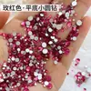 Pedras Strass Redondas Pequenas de Fundo Plano Tamanhos Mistos Decorações para Nail Art Pacote de Materiais para Arte com Contas DIY Pedras Strass Coloridas Pedras Strass Gota Pedras Strass para Nail Art DIY