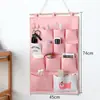 Bolsa Colgante de Almacenamiento para Mesita de Noche de Tela de Algodón y Lino, Bolsa Organizadora de Artículos Varios y Snacks para Pared de Dormitorio, Bolsa de Almacenamiento para Pared