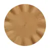 Mantel Decorativo de Mesa de Comedor Tejido Estilo Ins con Borde de Loto de Material PP de Venta Caliente Transfronterizo, Posavasos Estilo Occidental con Aislamiento Térmico y Anti-quemaduras