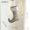 Nueva Bola de Navidad de Espuma Colgante Heterosexual Color Champaña Brillo Brillante Polvo Pegajoso Decoración para Colgar en el Árbol de Navidad Arreglo de Decoración Colgante