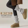 Calcetines de Nieve Tejidos Y2K Otoño e Invierno Aspecto Adelgazante y Más Altos Calcetines JK Versátiles Engrosados y Cálidos para la Pantorrilla