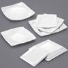 Prato quadrado de melamina louça tipo porcelana prato de plástico para pratos frios prato de fast food prato de restaurante para refogados prato de arroz coberto comercial