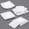 Plato cuadrado de melamina, vajilla de porcelana, plato frío de plástico, plato de comida rápida, plato para saltear en restaurantes, plato de arroz cubierto comercial