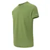 Comercio Exterior Transfronterizo de Ultramar Verano Hombres Color Sólido Secado Rápido Deportivo Manga Corta Holgado Running Montañismo Ocio Camiseta Moda