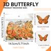 PY3052 nuevas pegatinas de mariposa con textura vintage de Phnom Penh tridimensionales 3D, decoración de fondo para el hogar, pegatinas de pared DIY, 1 juego de 12