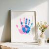 Portafotos de Huella de Mano Pareja Doble Espécimen Hecho a Mano DIY Decoración de Marco Familia Niños Marco de Fotos Conmemorativo Mesa Venta al por Mayor