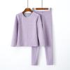 Conjunto de Ropa Interior Térmica para Hombre y Mujer con Lana de Seda y Terciopelo, Protección de Hombro Cepillada de Doble Cara, Ropa y Pantalones de Otoño Calentados