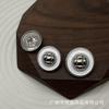 Botão de metal com gotas de óleo de malha, terno de lã tricotada, botão simples, decorativo, costurado à mão
