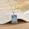 Colgante de Moda Europea y Americana Personalizado Nicho Acero Inoxidable Chapado en Oro de 18K Vintage Original Nuevo Colgante de Carta del Tarot