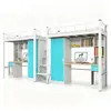 Cama de Hierro Universitaria con Cama Superior Integrada, Mesa Inferior y Combinación de Armario para Apartamento de Dormitorio, Cama Doble de Dormitorio Estudiantil con Escalera