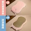 Almofada Refrescante Dupla Face Porquinho Espuma de Memória Almofada Barriga de Gato Almofada Única de Suporte para Coluna Cervical Almofada para Cochilo em Sala de Aula para Estudantes