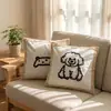 Funda de Almohada Lumbar de Diseño Lindo para Gato y Perro Estilo Ins Nórdico con Borlas para Sofá y Cama