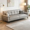 Sofá-cama, dobrável, de dupla finalidade, adequado para apartamentos pequenos, couro resistente a arranhões de gato, para sala de estar e quarto, multifuncional, tamanho duplo, ideal para imóveis de aluguel, sofá-cama simples