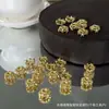 Base de Flor de Estrella de Cinco Puntas Dorada, Accesorios Colgantes de Pulsera con Base de Flor de Cinco Pétalos, Piezas de Accesorios DIY