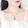 Yihua Ventas Directas Diseño Nicho Lleno de Diamantes y Collar con Colgante de Noche de Luna Imitación Moissanita Ocho Corazones y Ocho Flechas Colgante de Zirconia