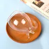 Venta al por mayor de fábrica transparente de vampiro viene con vaso de vidrio con popote copa de vino tinto Jugo creativa boca curva copa de vino