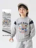 Moletom Crewneck Europeu Masculino 2026 Outono Nova Chegada Top Crianças Bebê Criança Pequena Estilo Primavera e Outono Roupa Infantil Tendência