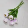 Flores Artificiais de Tulipa Luxo Acessível Decoração de Sala de Estar Elegante Arranjo Floral Seco para Sala de Jantar