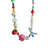 Miel Dulce Amarillo Dopamina Dulce Fresco Lazo Collar de Perlas para Mujer Cadena de Clavícula de Vacaciones Collar Dulce