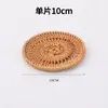 Porta-copos de Rattan Tecido Vietnamita de Outono, Tapetes de Chá, Suportes para Bule, Almofadas Térmicas para Bandejas de Chá, Acessórios para Conjunto de Chá, Tapetes de Rattan, Porta-copos Estilo Chinês
