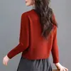 Cárdigan de punto con bloques de color de venta caliente transfronterizo para mujer, con cuello de camisa, manga larga, nuevo de moda otoño 2026, suéter elegante