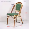 Mesa de Jantar Externa em Mármore Ardósia Estilo Francês Café Restaurante Ocidental Loja de Chá de Leite Pousada Conjunto de Mesa e Cadeiras Rústico em Rattan