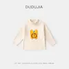 Camiseta de manga longa para bebê Dudu, design de outono com desenho animado, camiseta de baixo para meninos, coleção de outono, blusa para meninas, roupas infantis