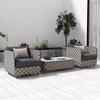 Sofá de exterior para patio, exterior, de aleación de aluminio, de ratán, impermeable, protector solar, para exteriores, para villa, terraza, silla de ratán, muebles nórdicos