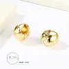 Outono e inverno de 2022 Novos brincos de casca de ovo dourada Rede popular com design europeu e americano textura metal retro brincos de bola feminina