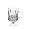 Comercio Exterior Exportación Taza Pequeña Vidrio Sódico-Cálcico Taza con Asa Patrón Taza de Cerveza con Asa Taza de Café Taza para Bebidas Al Por Mayor