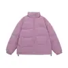 Chaqueta de Plumas para Hombre Sanhomme Invierno Resistente al Frío Cálida Cuello Alto Color Dopamina Chaqueta Acolchada 25032