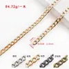 Cadena Plancha Plana de Alto Brillo, Cadena Cubana Mk Multicolor, Cadena para Bolso, Cadena de Correa de Hombro para Bolso Cruzado, Cadena Decorativa para Jeans