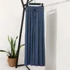 Pantalones de Pierna Ancha con Colgante de Modal de Verano Pantalones Largos de Seda Helada para Mujer Cintura Alta Seda de Cobre Amoníaco Sueltos Finos Casuales