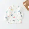 Camiseta de Manga Larga para Bebé y Niño, Ropa Interior, Ropa de Otoño Pequeña, Camisa para Niños, Ropa Interior, Top para Bebé, Pieza Única de Algodón Puro, Fresa