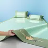 Tapete Gelado de Seda de Gelo para Verão para Uso Doméstico, Novo Modelo 2026, Uso Duplo para Inverno e Verão, Tapete de Bambu Lavável à Máquina, Lençol de Cama de Verão, Tapete de Palha