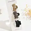 Pinza para el pelo de onda media de 4 cm Pinza de agarre para coleta alta coreana europea y americana Pinza de tiburón lateral Color marrón leche esmerilado Pinza para el pelo
